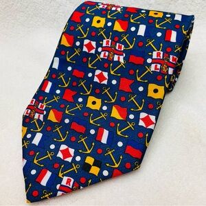 ROYAL NATIONAL LIFEBOAT INSTITUTION [RNLI] European Nautical Themed Mens Tie